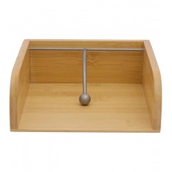 Porta Guardanapo De Bambu Ecokitchen Com Peso De Metal